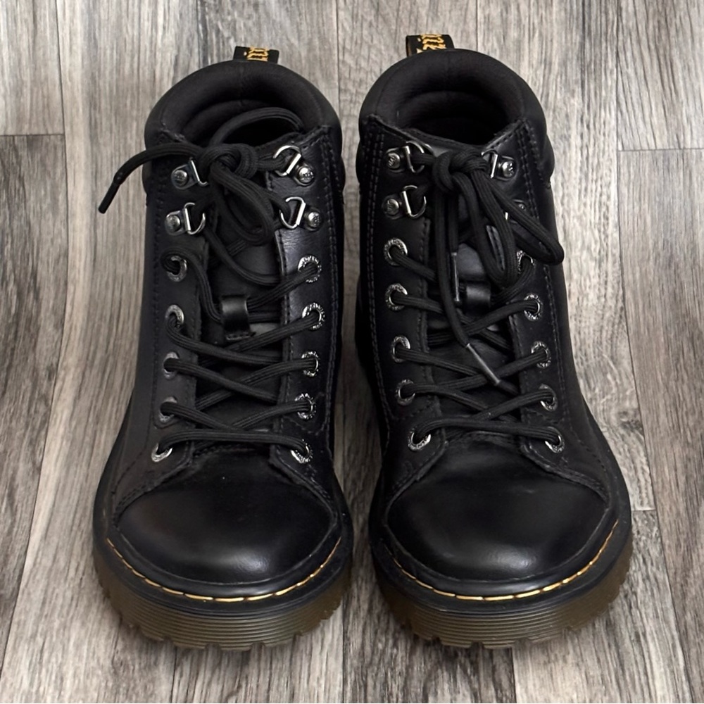 Dr. Martens Black Lace-Up Ankle Faora Combat Boots Size 6 Excellent Condition